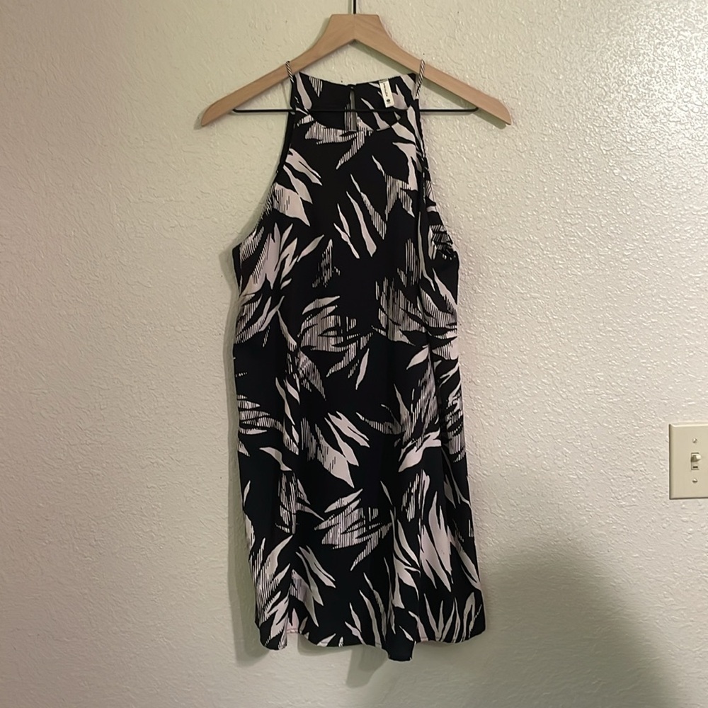 Tyche Black and White Patterned Halter Dress - Picture 9 of 9